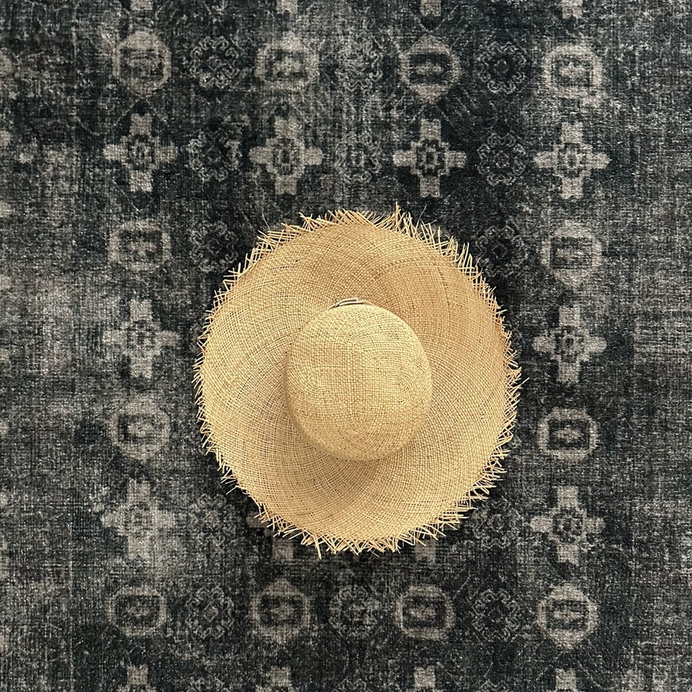 Lack Of Color Natural Frayed Edge Hat